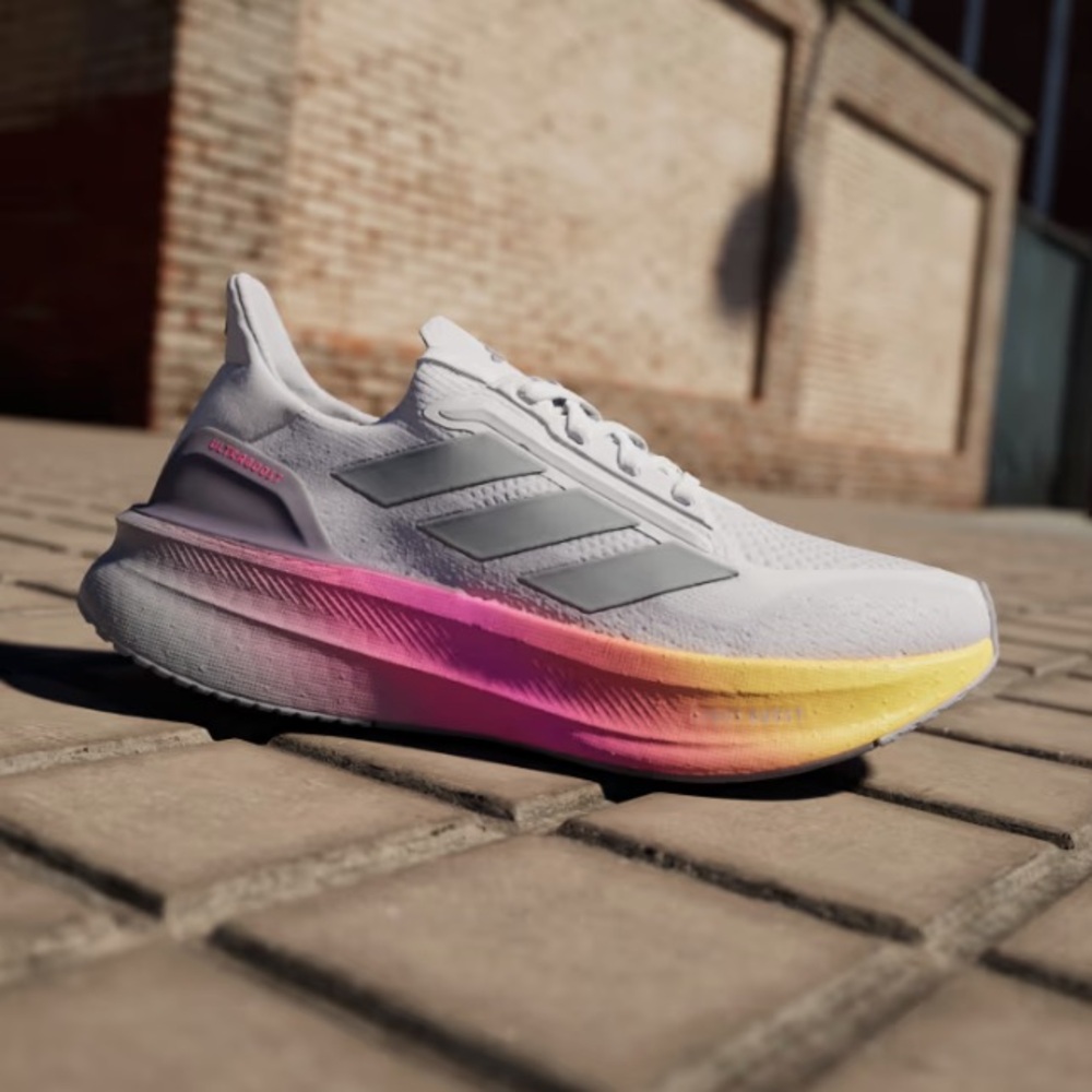 Adidas Ultraboost 5X women’s size 9 cloud white/halo silver/lucid pink
